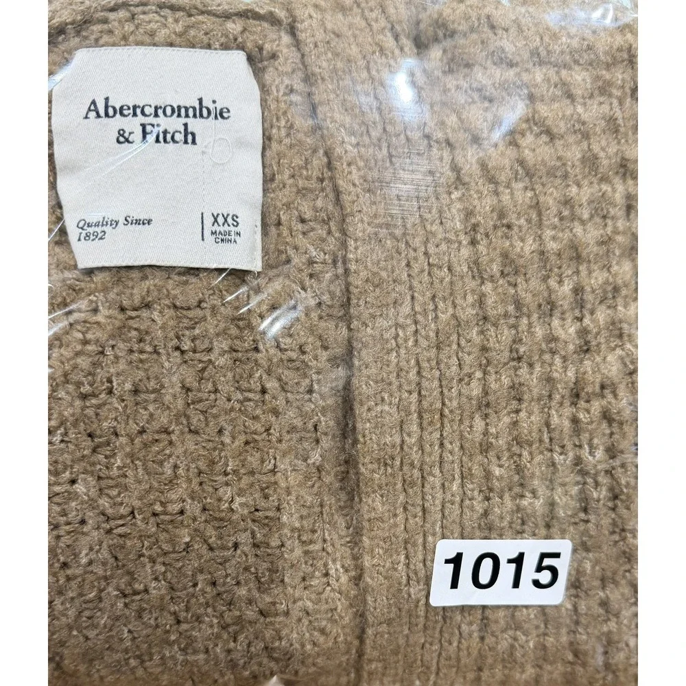 Abercrombie Women‎ Maxi Length Cardigan Side Slits Balloon Sleeve Brown Size XXS